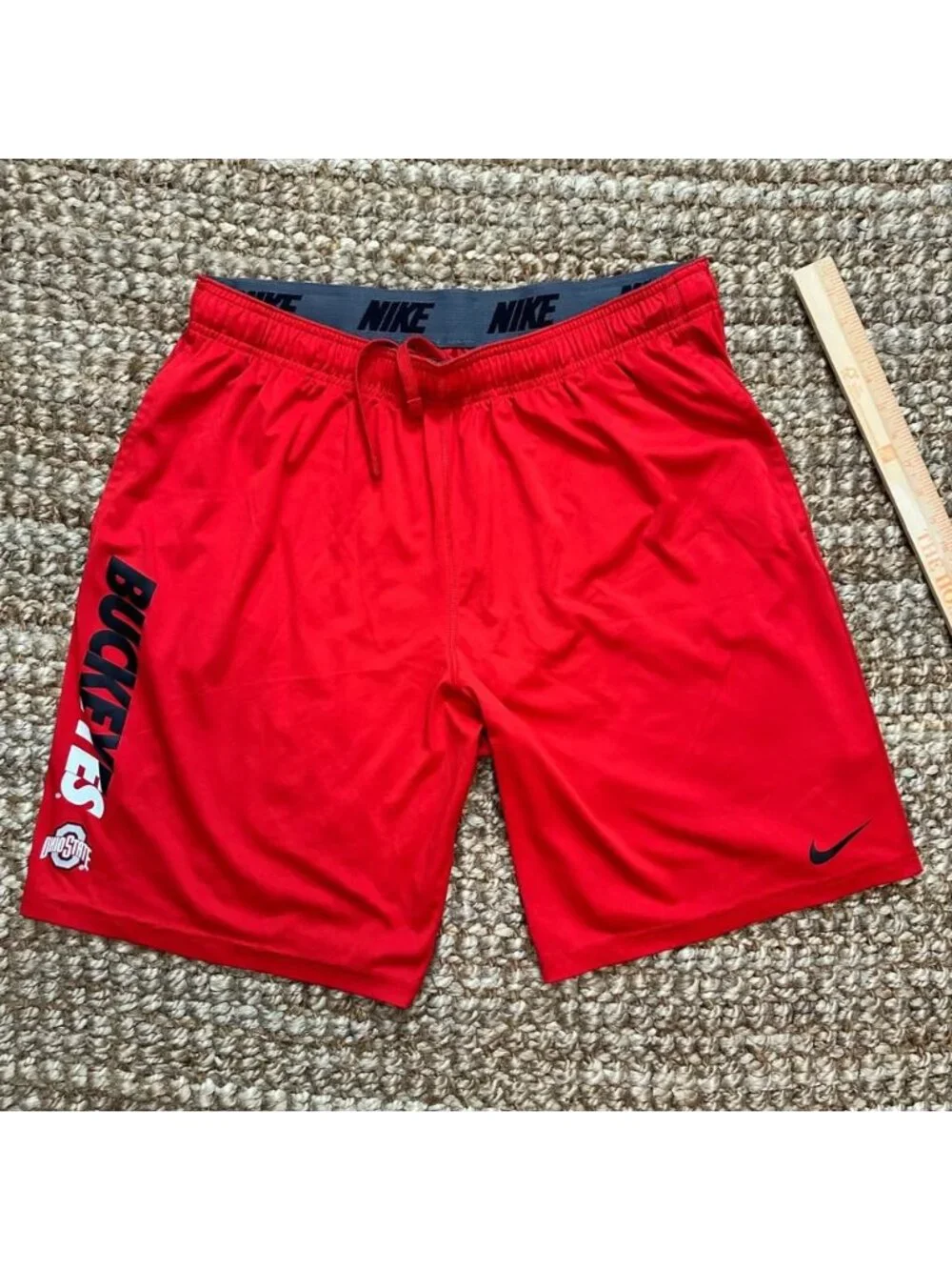 Nike Ohio State Buckeyes Mens Athletic Training Shorts Red Gym Basketball XL OSU